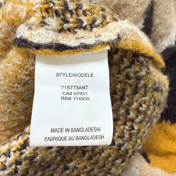 Anthropologie Moth Georgia Leopard Print Turtleneck Sweater Tan Black, Size XS - Picture 12 of 12